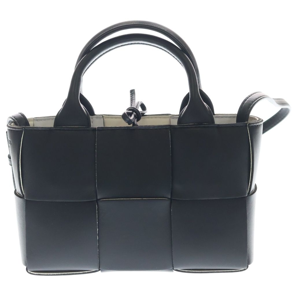 Bottega Veneta Candy Arco Shoulder Bag Black White Leather