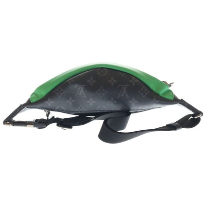 Louis Vuitton Monogram Eclipse Discovery Bum Bag PM Black Green Leather Gold — view 2