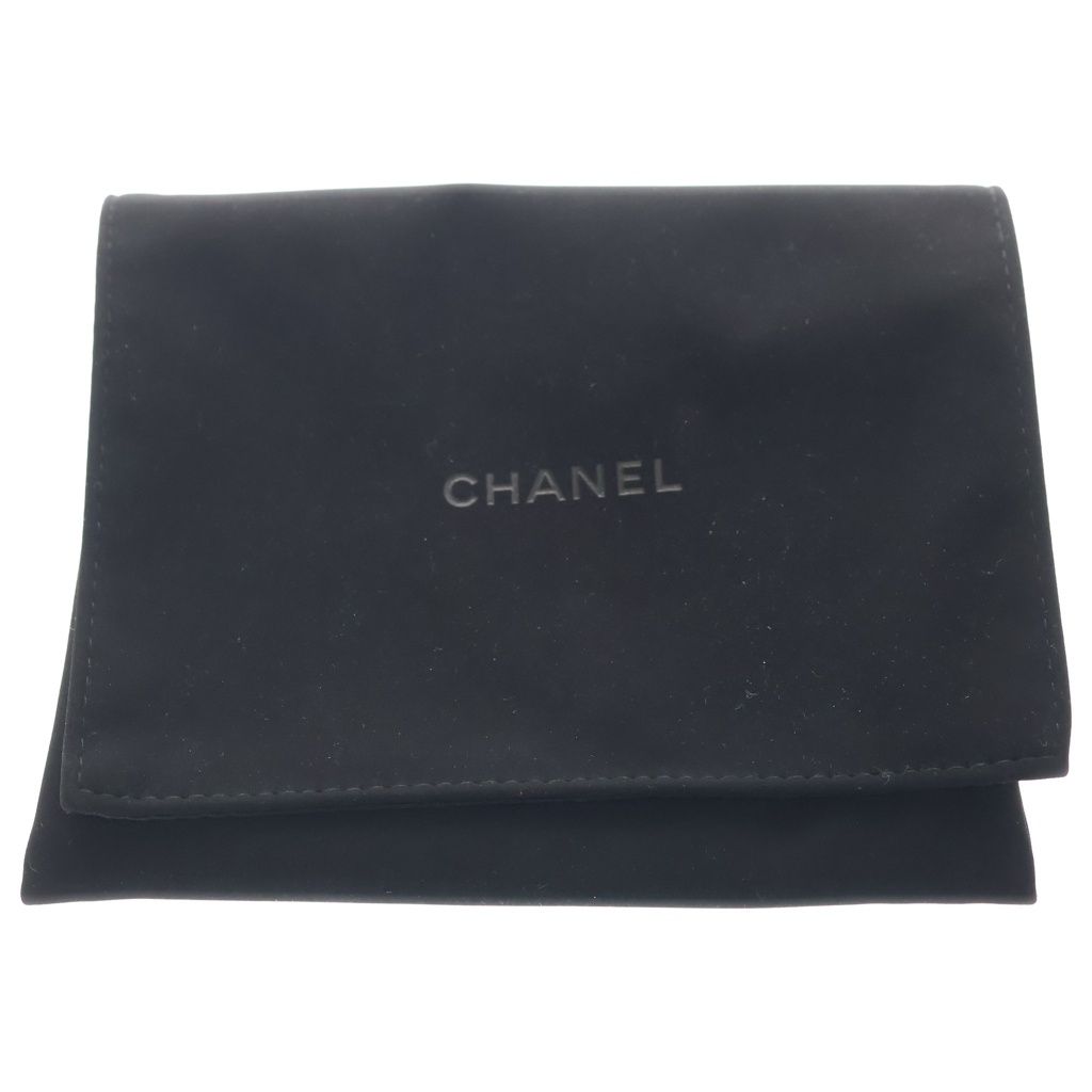 Chanel Quilted Fragment Case Card Mini Wallet Salmon Pink Lambskin Black — view 7