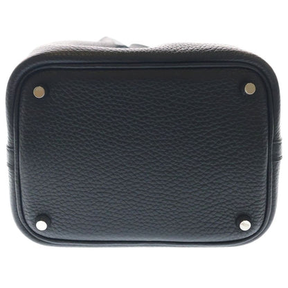 Hermes Picotin Lock PM Black Taurillon Clemence Silver — view 4