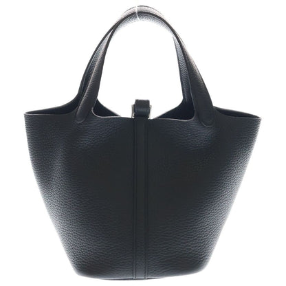 Hermes Picotin Lock PM Black Taurillon Clemence Silver — view 2
