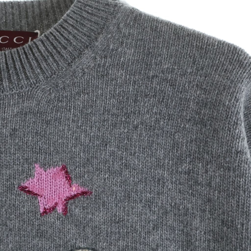Gucci Higuchi Yuko Collaboration Cat Motif Knit Gray Sweater — view 5