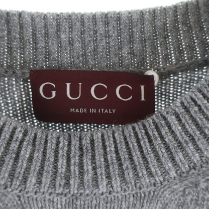 Gucci Higuchi Yuko Collaboration Cat Motif Knit Gray Sweater — view 7