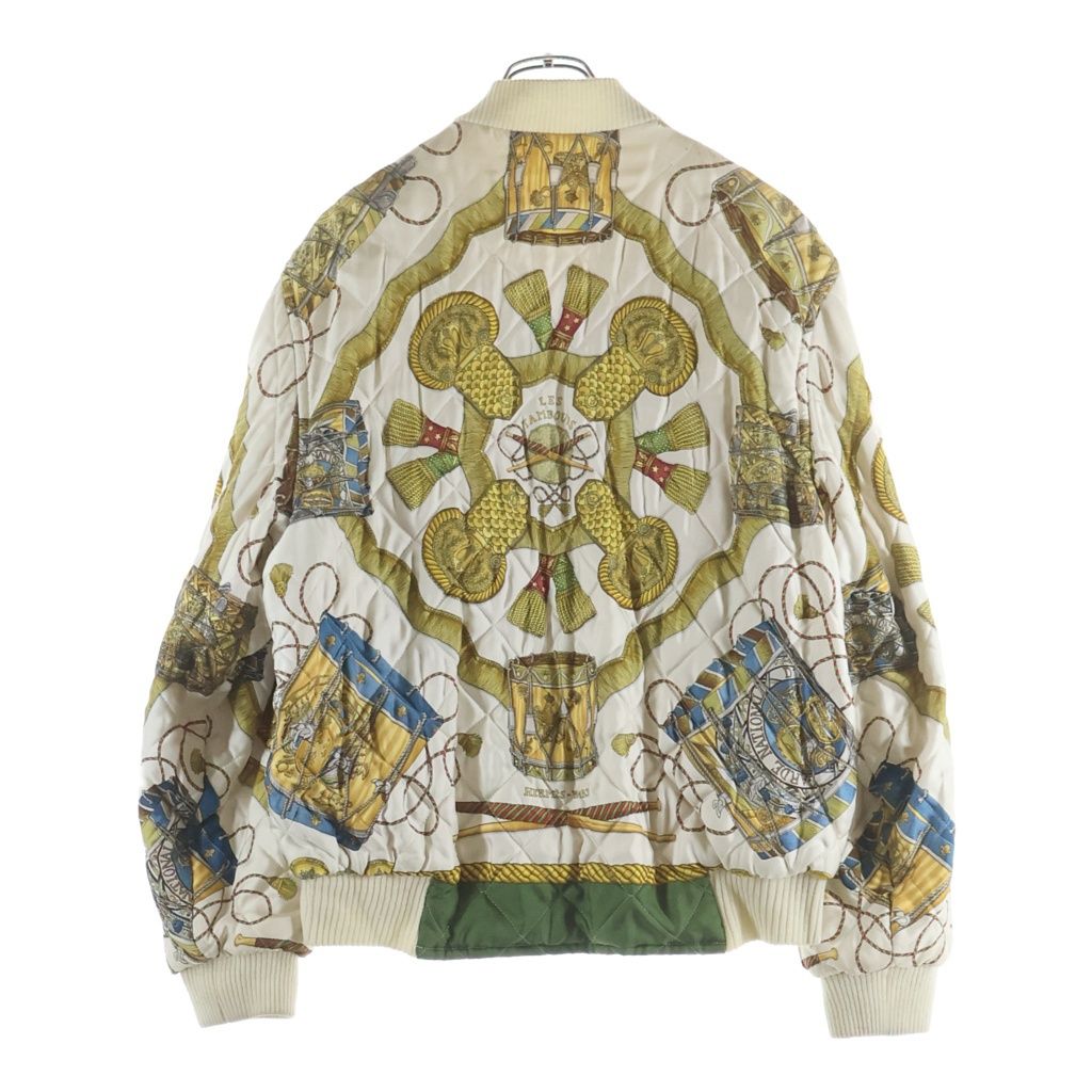 Hermes Tumble Drum Reversible Jacket Light Ivory Polyester 46 — view 2