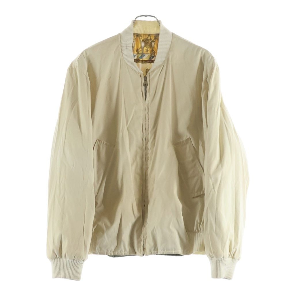 Hermes Tumble Drum Reversible Jacket Light Ivory Polyester 46 — view 3