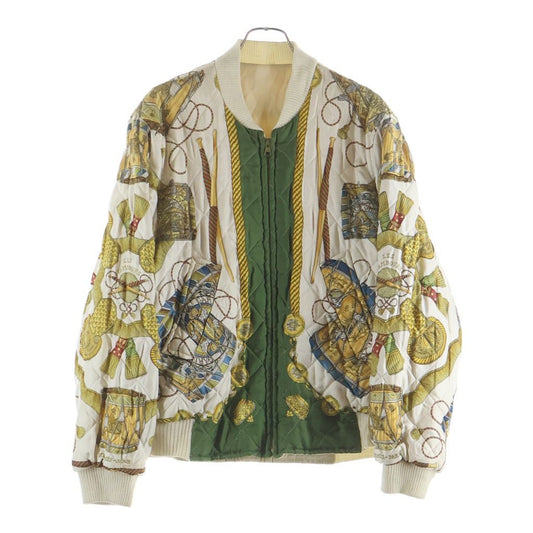 Hermes Tumble Drum Reversible Jacket Light Ivory Polyester 46