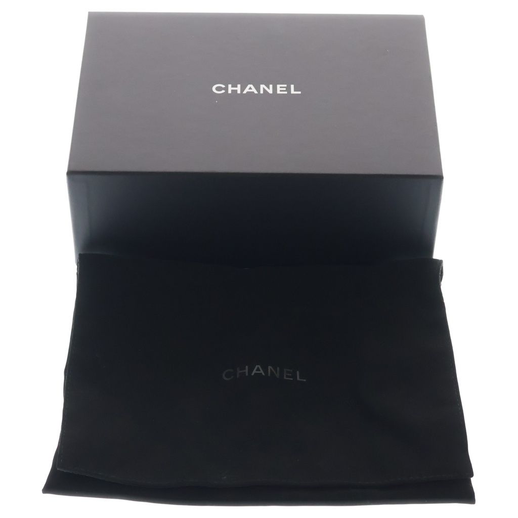 Chanel Quilted Vanity Lambskin Leather Top Handle Chain Shoulder Bag Gold Gray — view 7
