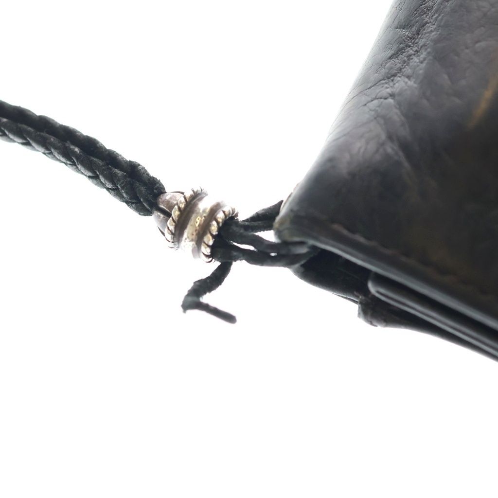 Chrome Hearts Strap Cross Ball Button Leather Wallet Black — view 5