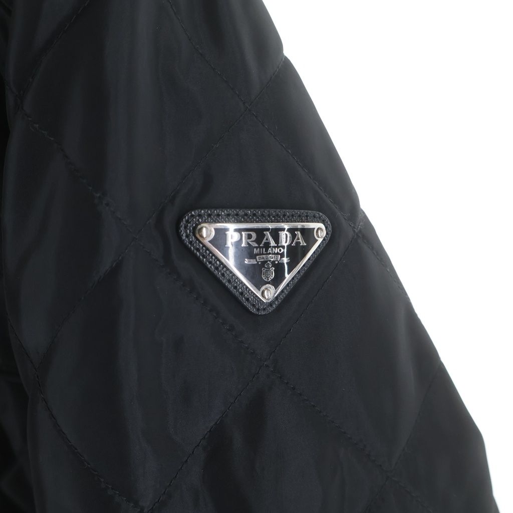 Prada Quilted Zip Up Jacket Black — view 4