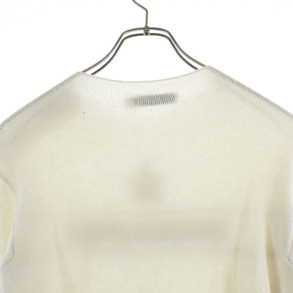 Dior Cashmere Logo Embroidery Bottle Neck Long Sleeve Knit Sweater Ivory — view 4