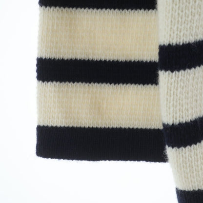 Dior Border All Over Cashmere Blend Sera Color Knit Cardigan Navy White — view 6