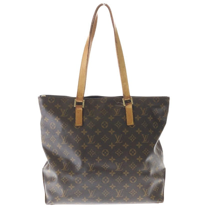 Louis Vuitton Cabas Piano Monogram Leather Hand Tote Gold Brown