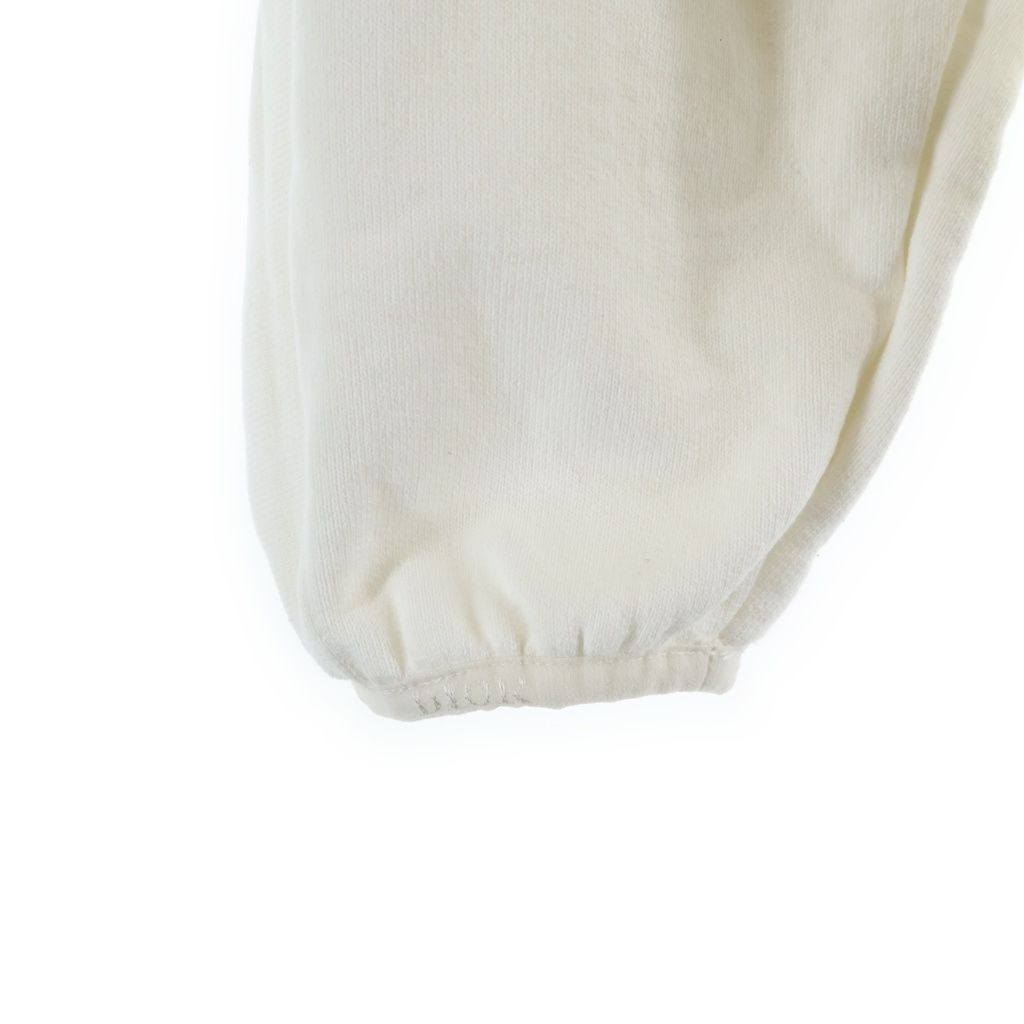 Dior Homme Logo Embroidery Stand Collar Half Zip Pullover Sweatshirt White — view 6