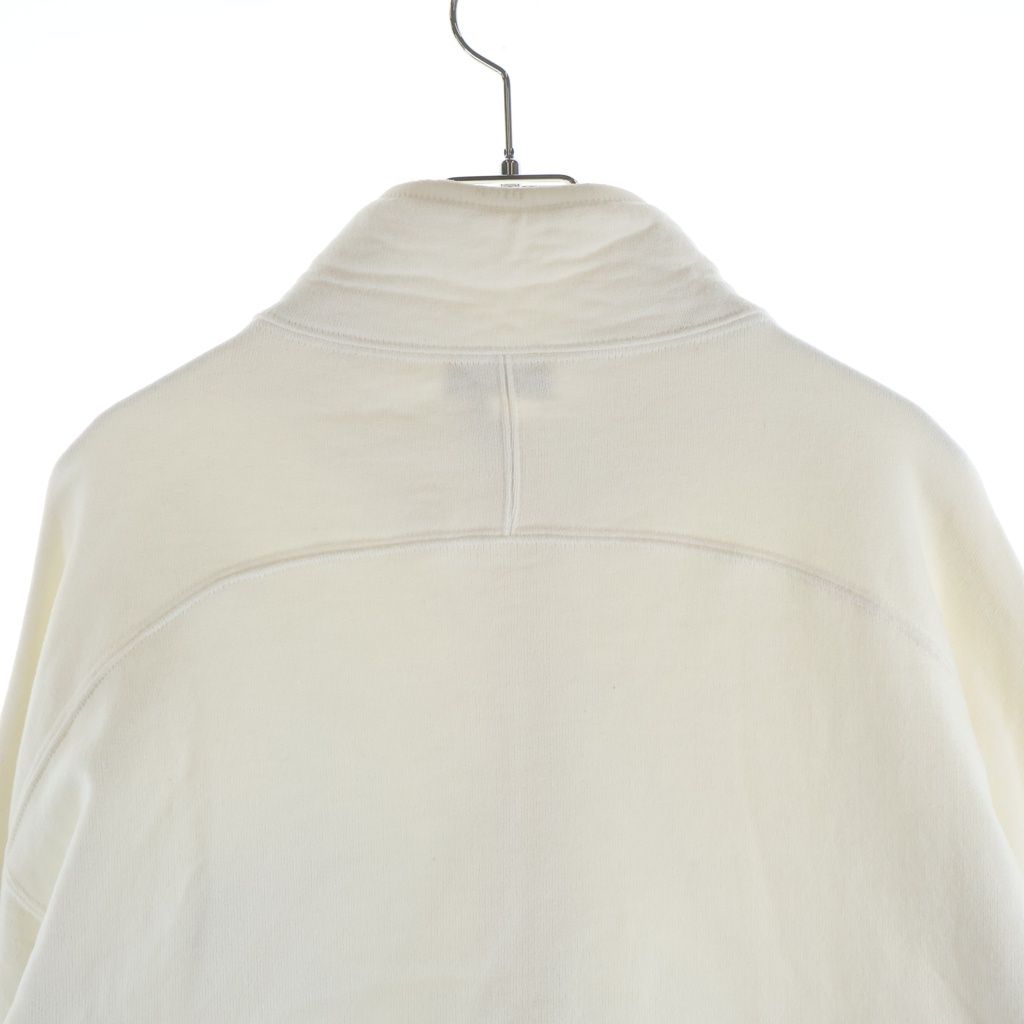 Dior Homme Logo Embroidery Stand Collar Half Zip Pullover Sweatshirt White — view 4