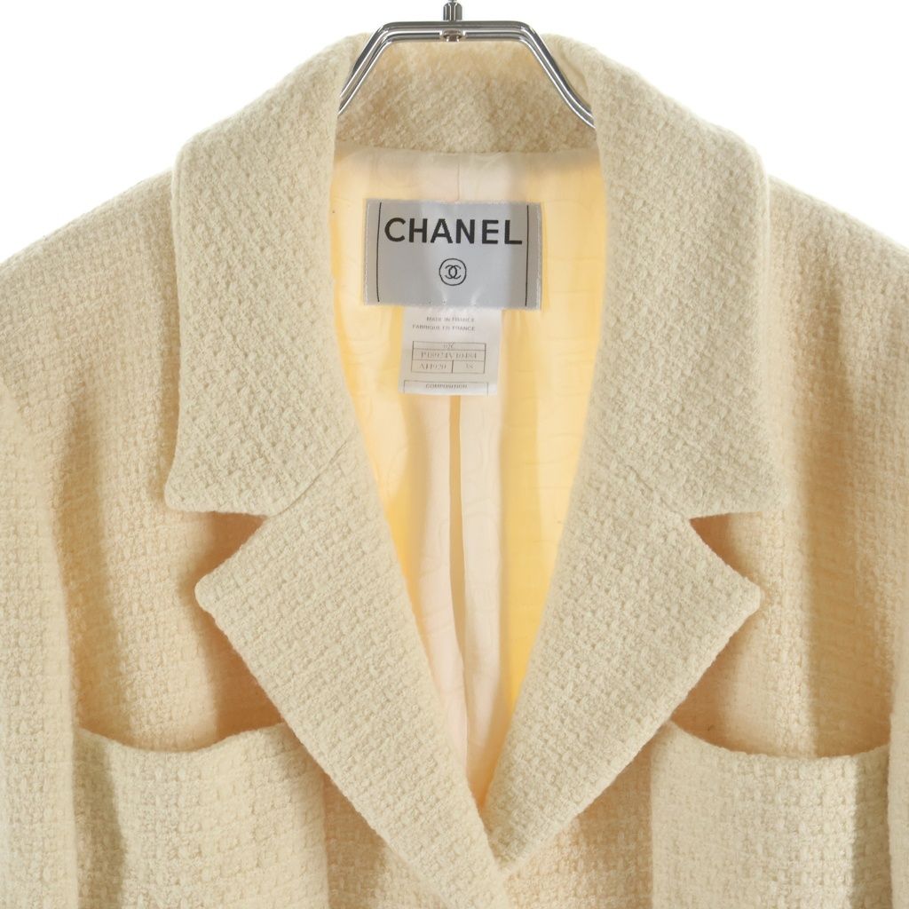 Chanel 02c Cruise Wool Tweed Tailored Jacket Ivory — view 3