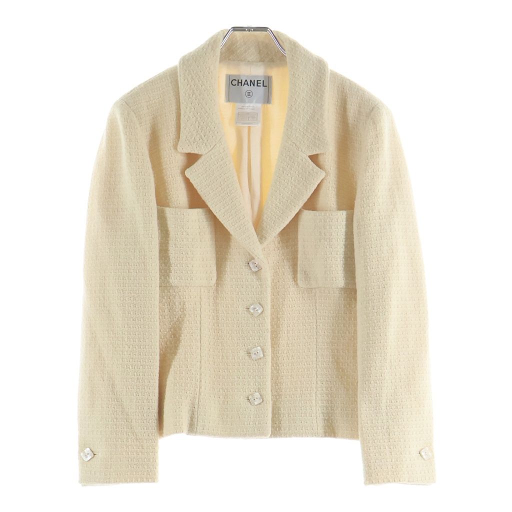 Chanel 02c Cruise Wool Tweed Tailored Jacket Ivory