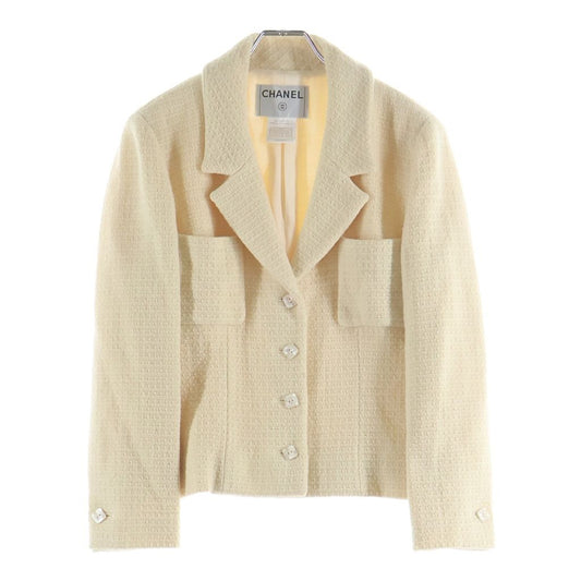 Chanel 02c Cruise Wool Tweed Tailored Jacket Ivory