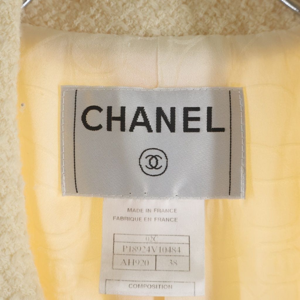 Chanel 02c Cruise Wool Tweed Tailored Jacket Ivory — view 8
