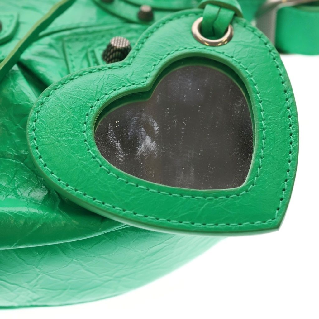 Balenciaga le Cagole XS le Shoulder Bag Leather Green — view 6