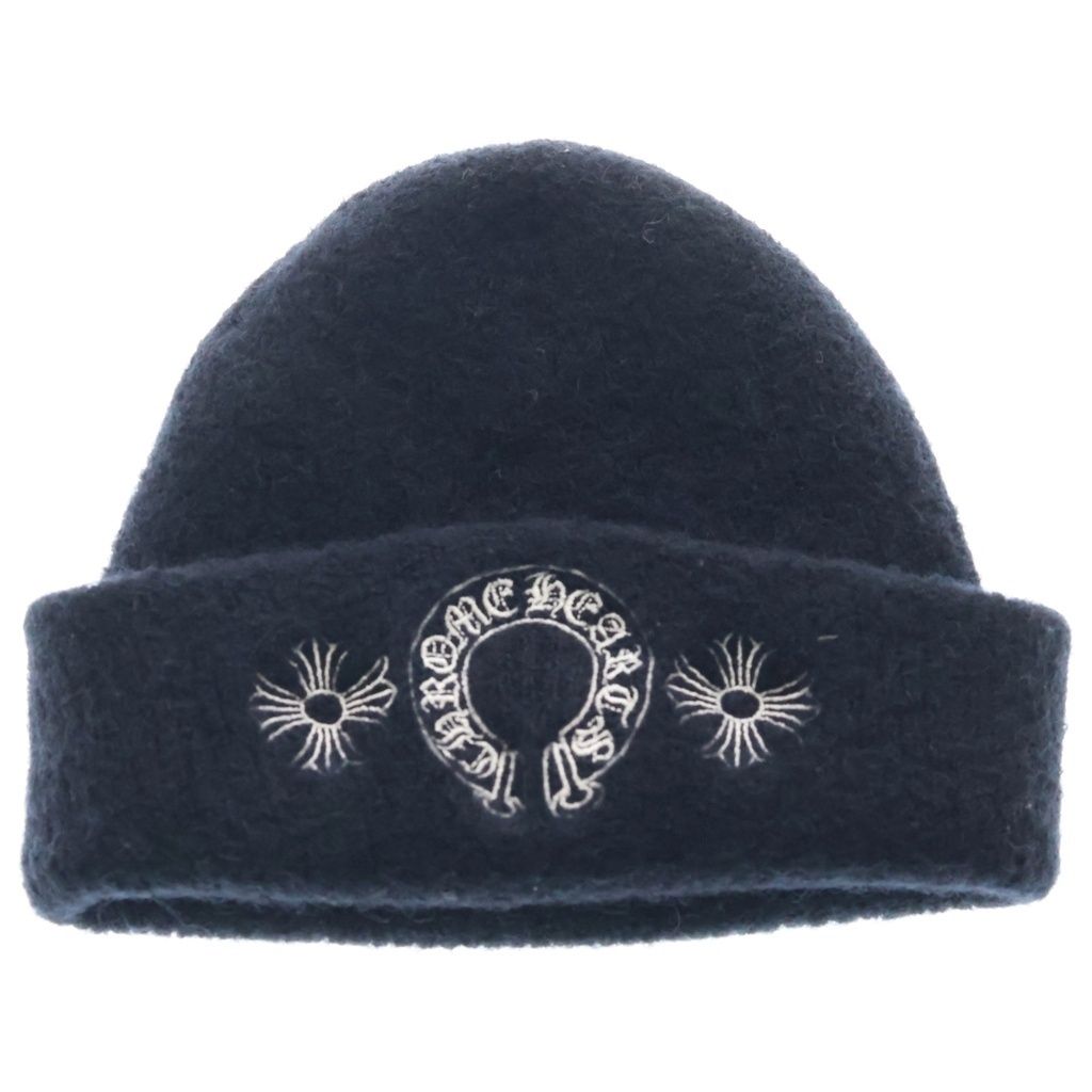 Chrome Hearts Wool Watch Cap CH Plus Horse Shoe Knit Cap Beanie Hat Black