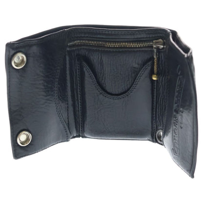 Chrome Hearts 3 Fold Cross Ball Button Leather Wallet Black — view 4