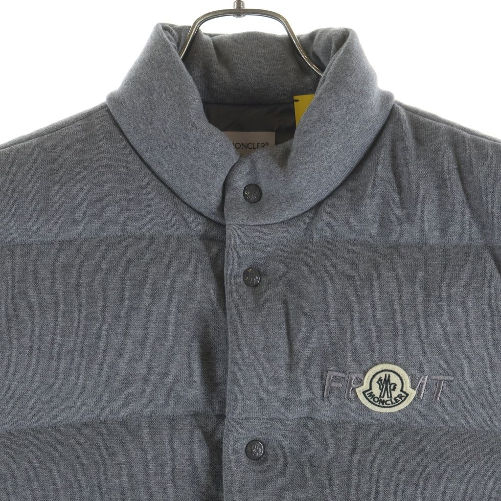 Moncler Genius Frgmt Gilet Tricot Cotton Down Vest Gray — view 3