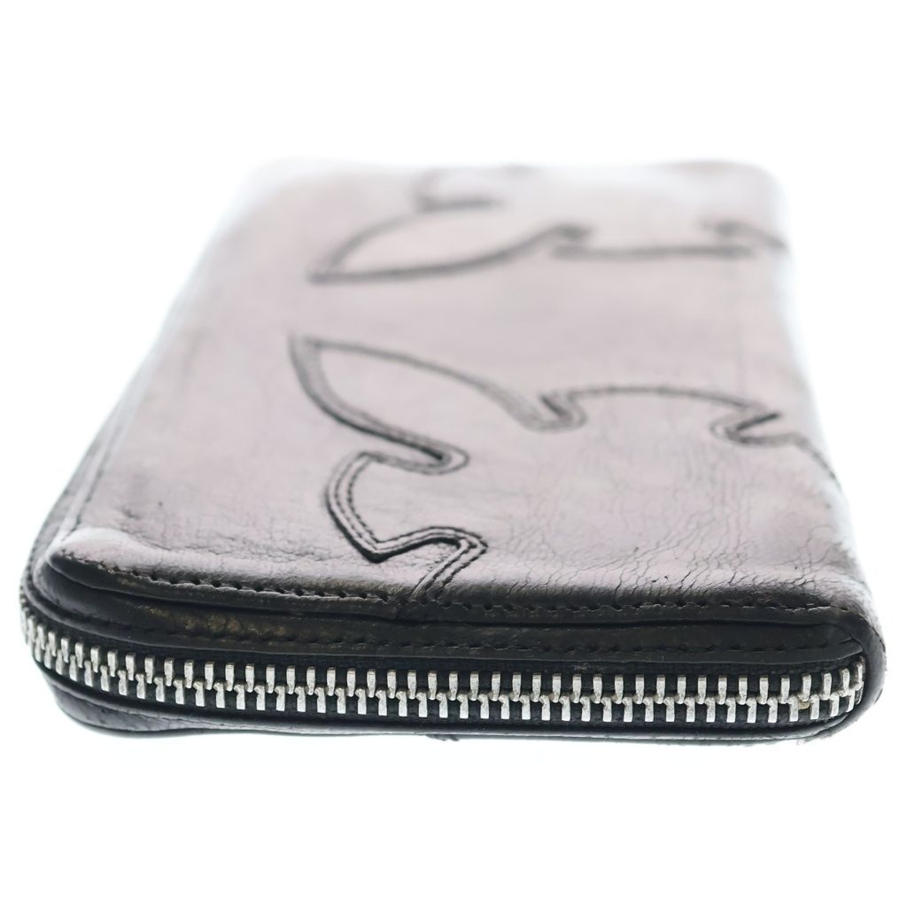 Chrome Hearts Rec Zip Double Flair Round Zip Leather Wallet Black — view 3
