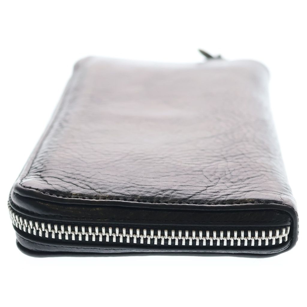 Chrome Hearts Rec Zip Plane Plain Round Zip Leather Wallet Black — view 3