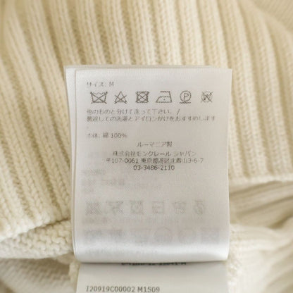 Moncler Monogram Patch Cotton Knit Sweater White — view 8