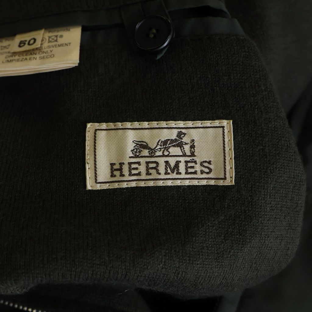 Hermes Nylon Hooded Jacket Khaki — view 8