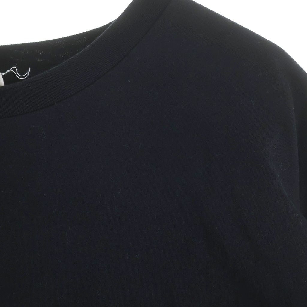 Celine Triomphe Logo Print Crew Neck Short Sleeve T-Shirt Black — view 5