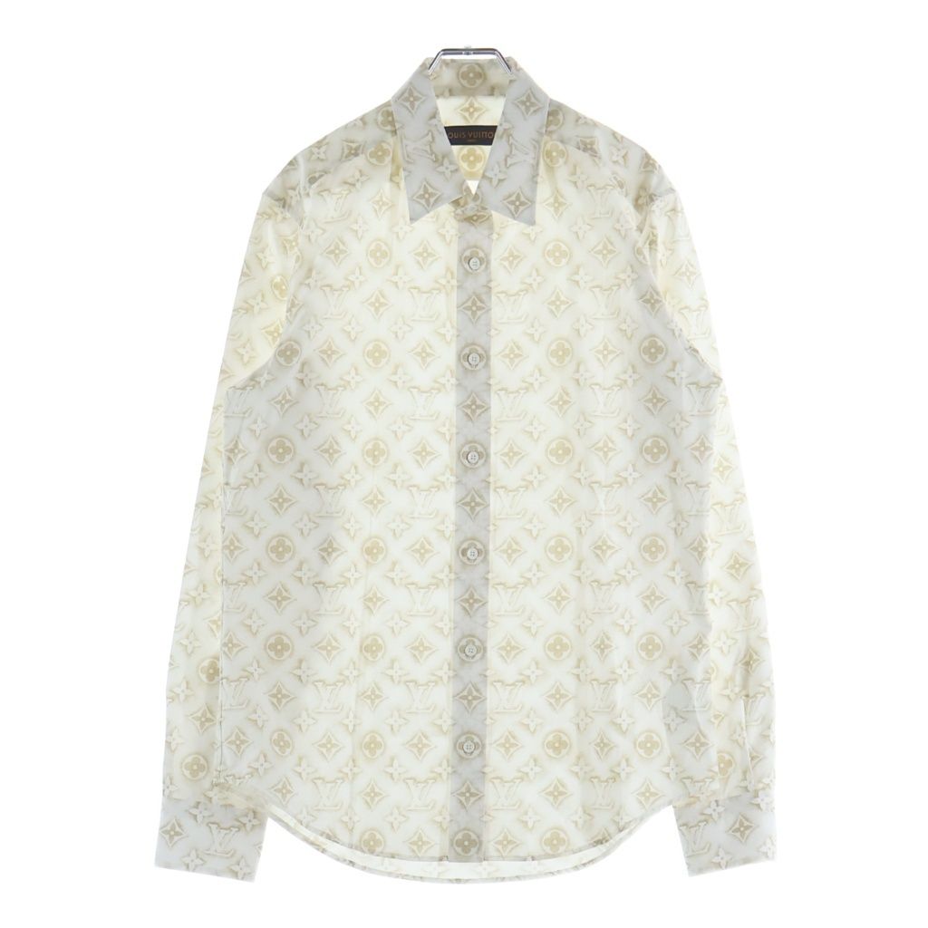 Louis Vuitton Monogram Sand Long Sleeve Shirt White