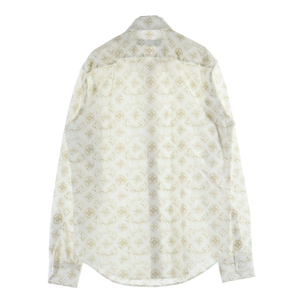 Louis Vuitton Monogram Sand Long Sleeve Shirt White — view 2