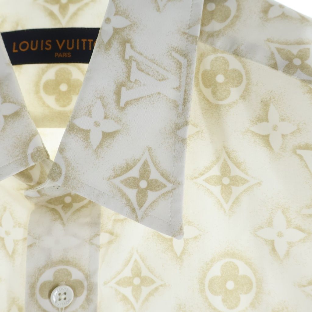 Louis Vuitton Monogram Sand Long Sleeve Shirt White — view 4