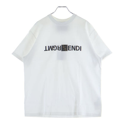 Fendi Reverse Logo Print T-Shirt White Cotton S Aqjn