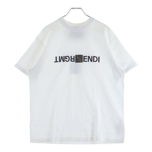 Fendi Reverse Logo Print T-Shirt White Cotton S Aqjn