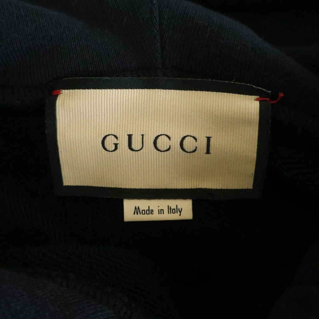Gucci Prodige D'amour Multicolor Logo Print Pullover Sweatshirt Hoodie Black — view 6