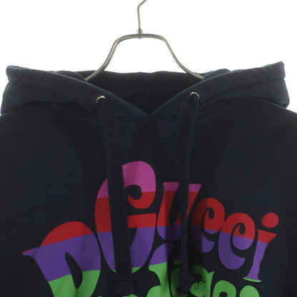 Gucci Prodige D'amour Multicolor Logo Print Pullover Sweatshirt Hoodie Black — view 3