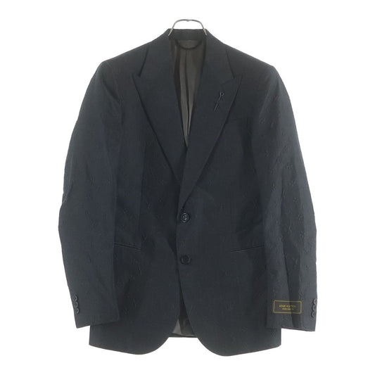 Louis Vuitton Monogram Tailored Jacket Peaked Lapel Dark Gray 48