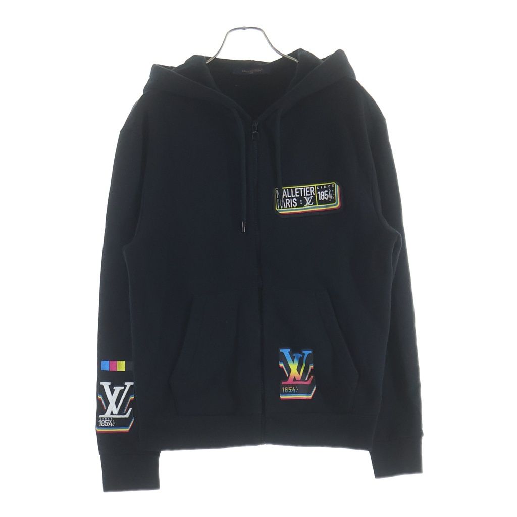 Louis Vuitton Jazz Multi Logo Zip Up Hoodie Black — view 2