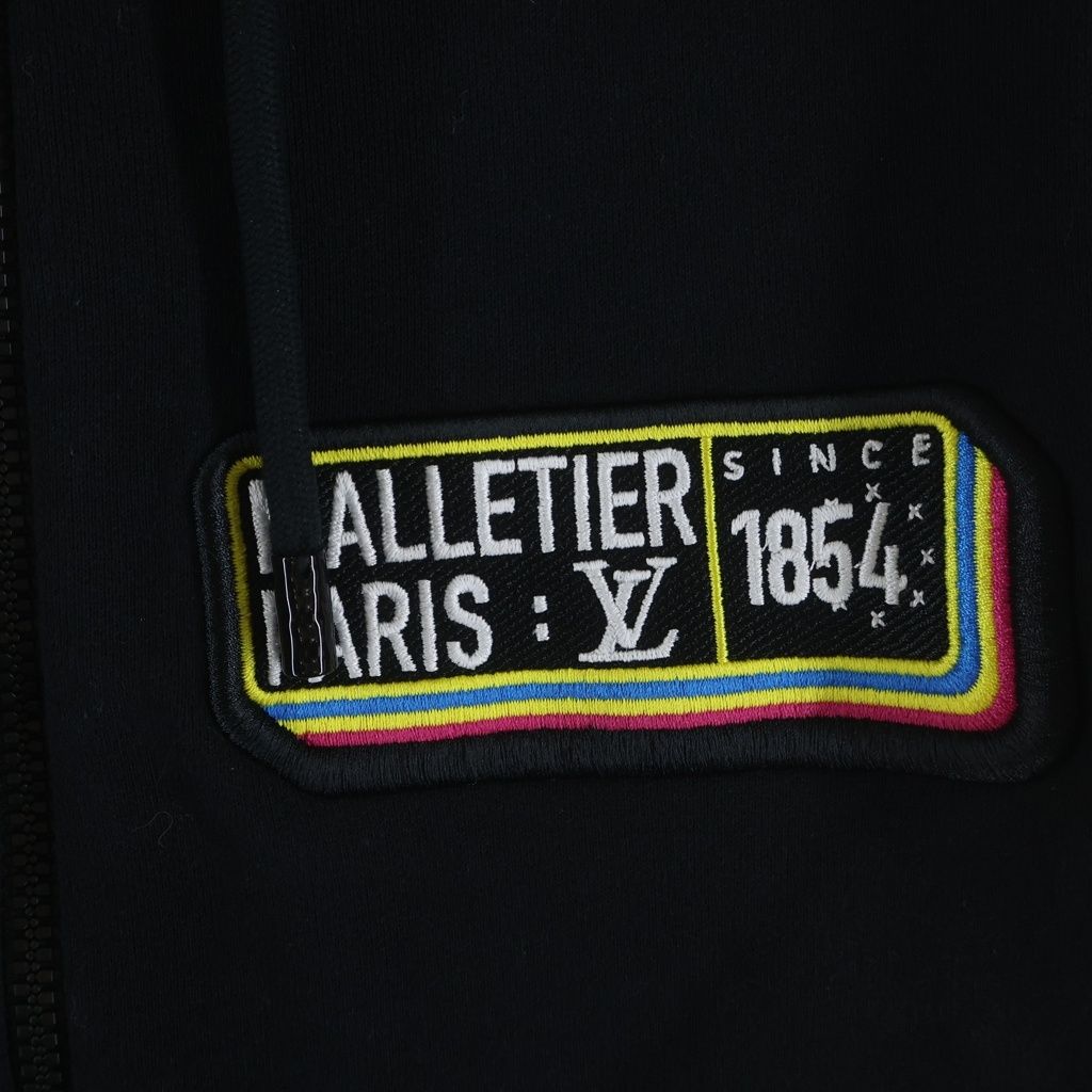 Louis Vuitton Jazz Multi Logo Zip Up Hoodie Black — view 4