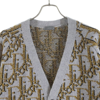 Dior Auburn All Over Pattern Cardigan Gray — view 3