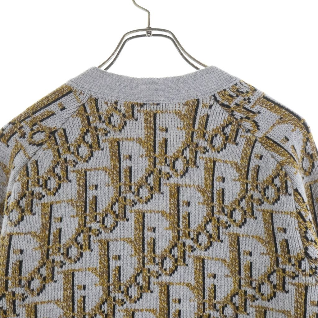 Dior Auburn All Over Pattern Cardigan Gray — view 4