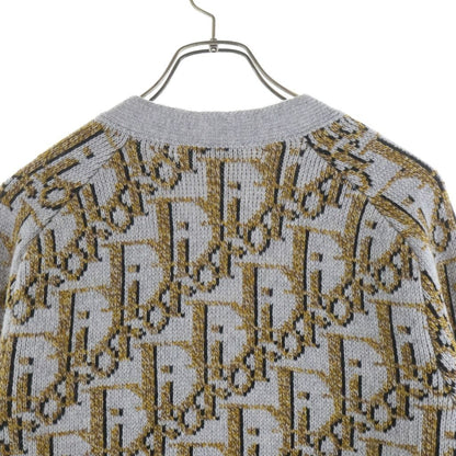 Dior Auburn All Over Pattern Cardigan Gray — view 4