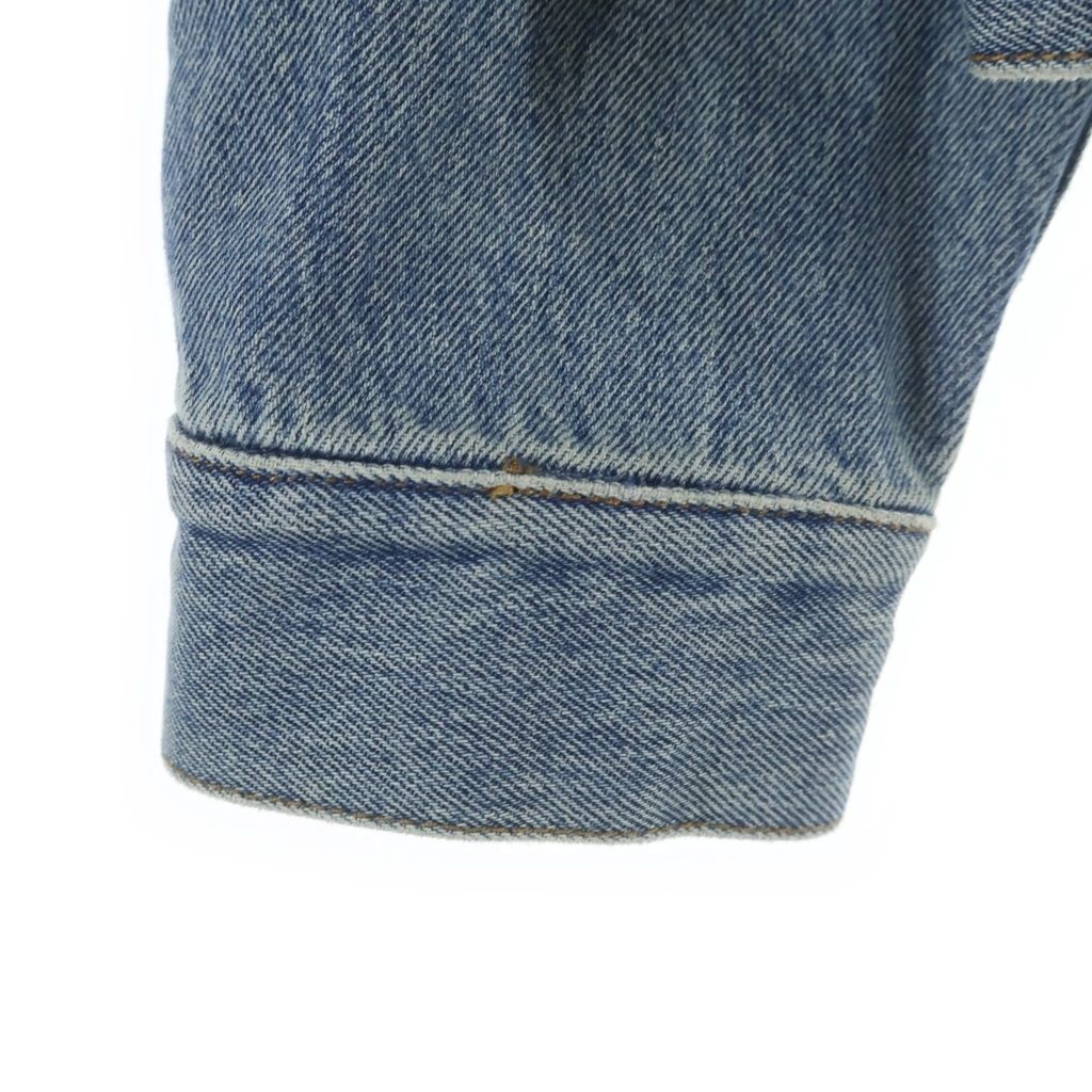 Loewe Anagram Logo Cutout Denim Tracker Jacket Indigo — view 6