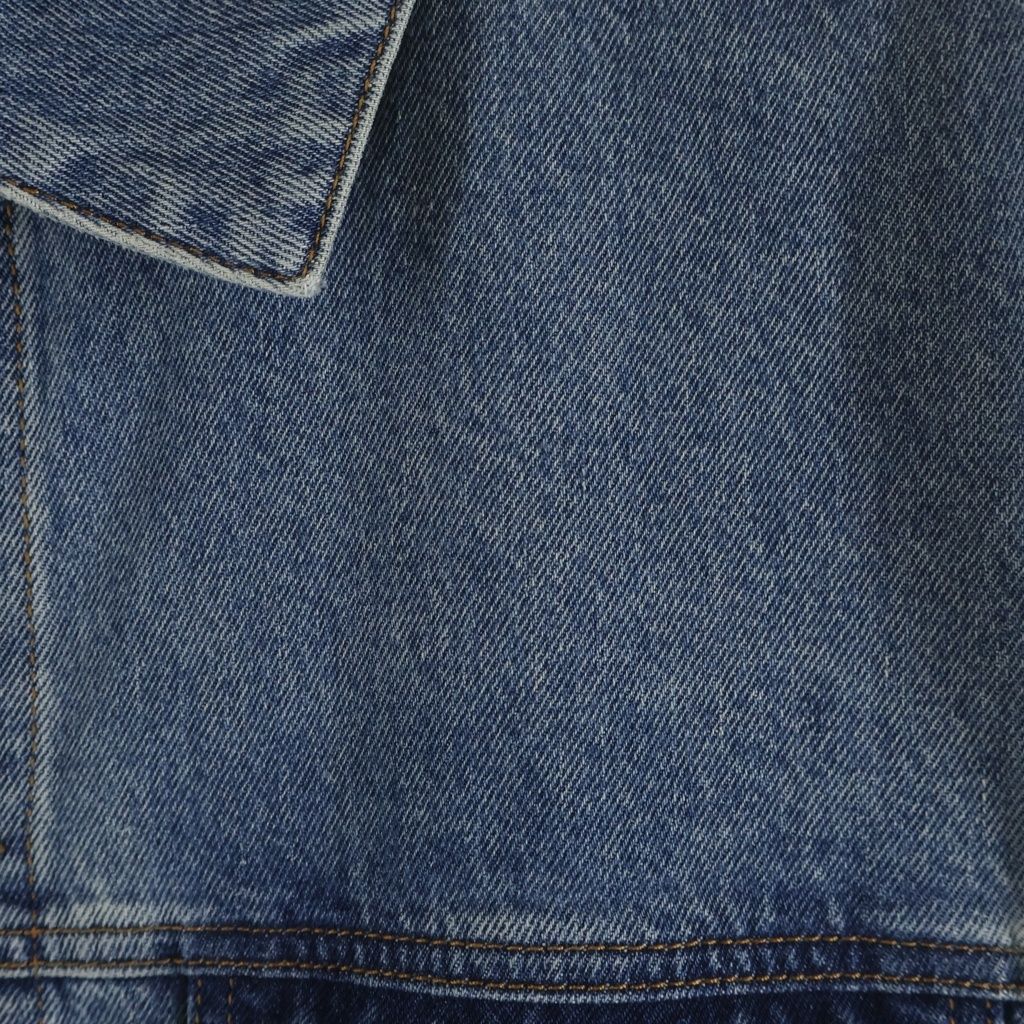 Loewe Anagram Logo Cutout Denim Tracker Jacket Indigo — view 5