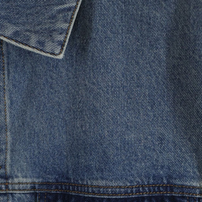 Loewe Anagram Logo Cutout Denim Tracker Jacket Indigo — view 5