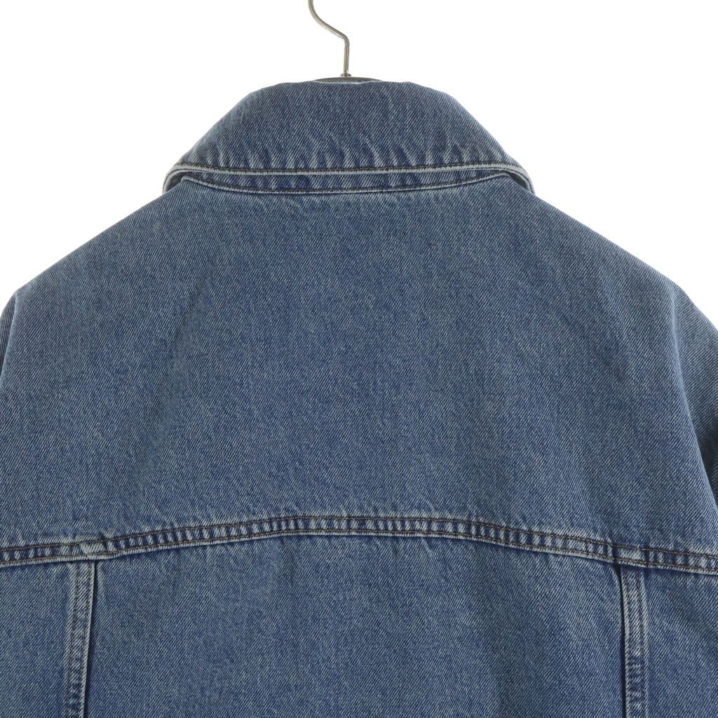 Loewe Anagram Logo Cutout Denim Tracker Jacket Indigo — view 4