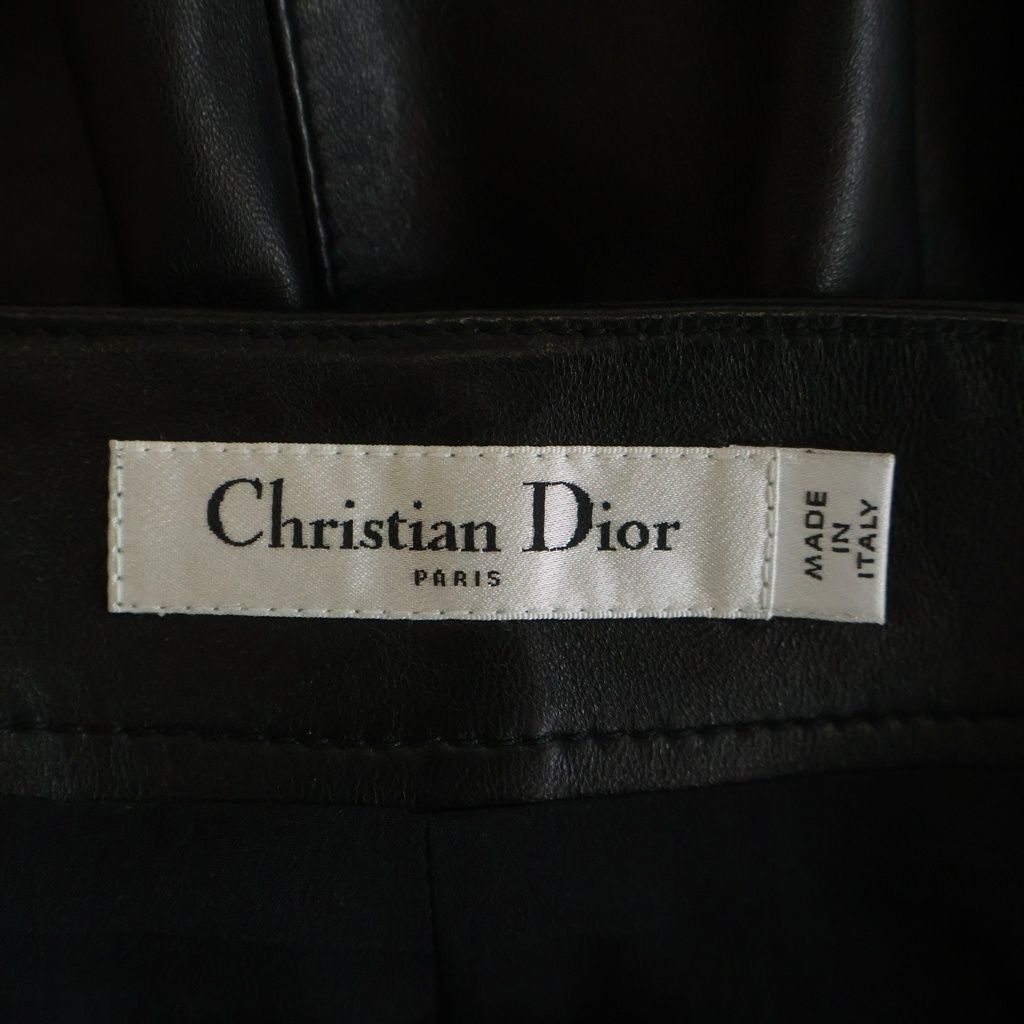 Dior CD Buckle Lambskin Wrap Pants — view 7