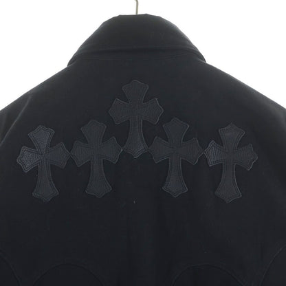 Chrome Hearts Vintage Cross Patch Flare Denim Jkt Jacket Black — view 4